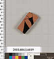 Terracotta fragment of a kylix (drinking cup), Terracotta, Greek, Attic