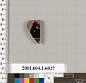 Terracotta fragment of a kylix (drinking cup), Terracotta, Greek, Attic