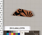 Terracotta fragment of a kylix (drinking cup), Attributed to Skythes [DvB], Terracotta, Greek, Attic