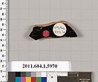Terracotta fragment of a kylix (drinking cup), Attributed to Skythes [DvB], Terracotta, Greek, Attic