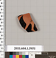 Terracotta fragment of a kylix (drinking cup), Attributed to Skythes [DvB], Terracotta, Greek, Attic