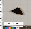 Terracotta fragment of a kylix (drinking cup), Terracotta, Greek, Attic