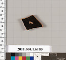 Terracotta fragment of a kylix (drinking cup), Terracotta, Greek, Attic