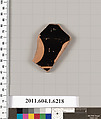 Terracotta fragment of a kylix (drinking cup), Terracotta, Greek, Attic