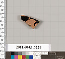 Terracotta fragment of a kylix (drinking cup), Terracotta, Greek, Attic