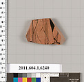 Terracotta fragment of a kylix (drinking cup), Terracotta, Greek, Attic