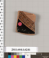 Terracotta fragment of a kylix (drinking cup), Terracotta, Greek, Attic