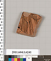 Terracotta fragment of a kylix (drinking cup), Terracotta, Greek, Attic
