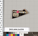 Terracotta fragment of a kylix (drinking cup), Terracotta, Greek, Attic