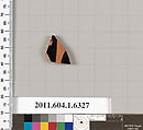 Terracotta fragment of a kylix (drinking cup), Terracotta, Greek, Attic