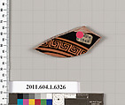 Terracotta fragment of a kylix (drinking cup), Attributed to Onesimos [DvB], Terracotta, Greek, Attic