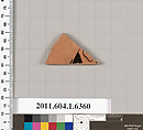 Terracotta fragment of a kylix (drinking cup), Terracotta, Greek, Attic