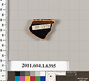 Terracotta rim fragment of a kylix (drinking cup), Terracotta, Greek, Attic