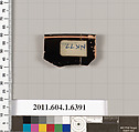 Terracotta rim fragment of a kylix (drinking cup), Terracotta, Greek, Attic