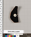 Terracotta fragment of a kylix (drinking cup), Terracotta, Greek, Attic