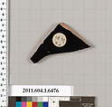 Terracotta fragment of a kylix (drinking cup), Terracotta, Greek, Attic