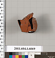 Terracotta fragment of a kylix (drinking cup), Terracotta, Greek, Attic