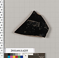 Terracotta fragment of a kylix (drinking cup), Terracotta, Greek, Attic