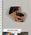 Terracotta rim fragment of a kylix (drinking cup), Terracotta, Greek, Attic