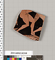 Terracotta fragment of a kylix (drinking cup), Terracotta, Greek, Attic
