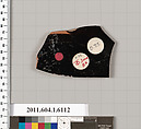 Terracotta fragment of a kylix (drinking cup), Terracotta, Greek, Attic