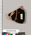 Terracotta fragment of a kylix (drinking cup), Terracotta, Greek, Attic