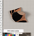Terracotta fragment of a kylix (drinking cup), Terracotta, Greek, Attic