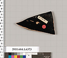 Terracotta fragment of a kylix (drinking cup), Terracotta, Greek, Attic