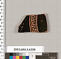 Terracotta fragment of a kylix (drinking cup), Attributed to Onesimos [DvB], Terracotta, Greek, Attic