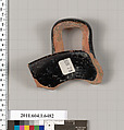 Terracotta fragment of a kylix (drinking cup), Terracotta, Greek, Attic