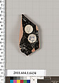 Terracotta fragment of a kylix (drinking cup), Attributed as Antiphonic [DvB], Terracotta, Greek, Attic