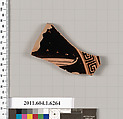 Terracotta fragment of a kylix (drinking cup), Terracotta, Greek, Attic