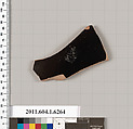 Terracotta fragment of a kylix (drinking cup), Terracotta, Greek, Attic