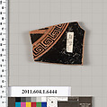 Terracotta fragment of a kylix (drinking cup), Terracotta, Greek, Attic
