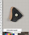 Terracotta fragment of a kylix (drinking cup), Terracotta, Greek, Attic