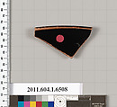 Terracotta rim fragment of a kylix (drinking cup), Terracotta, Greek, Attic