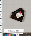 Terracotta fragment of a kylix (drinking cup), Terracotta, Greek, Attic