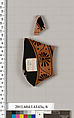 Terracotta fragments of a kylix (drinking cup), Attributed as Nicosthenic [DvB], Terracotta, Greek, Attic
