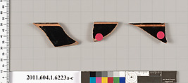 Terracotta rim fragments of kylikes (drinking cups), Terracotta, Greek, Attic