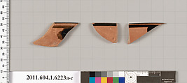 Terracotta rim fragments of kylikes (drinking cups), Terracotta, Greek, Attic