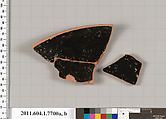 Terracotta rim fragments of a kylix (drinking cup), Terracotta, Greek, Attic