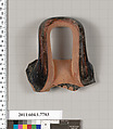 Terracotta fragment of a kylix (drinking cup), Terracotta, Greek, Attic