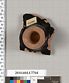 Terracotta fragment of a kylix (drinking cup), Terracotta, Greek, Attic