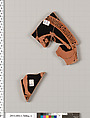 Terracotta fragments of a kylix (drinking cup), Terracotta, Greek, Attic