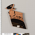 Terracotta fragment of a kylix (drinking cup), Terracotta, Greek, Attic