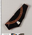 Terracotta fragment of a kylix (drinking cup), Terracotta, Greek, Attic