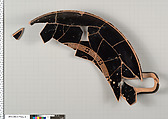 Terracotta fragments of a kylix (drinking cup), Terracotta, Greek, Attic