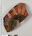 Terracotta fragment of a kylix (drinking cup), Terracotta, Greek, Attic