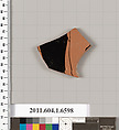 Terracotta fragment of a kylix (drinking cup), Terracotta, Greek, Attic