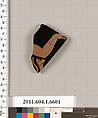 Terracotta fragment of a kylix (drinking cup), Terracotta, Greek, Attic